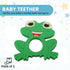 Silicone Baby Teether - Frog Teething Relief Toys for Babies 3-36 Months, Toddlers, Girls & Boys - Stimulating & Soft Soothing - BPA Free...